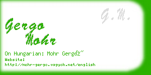 gergo mohr business card